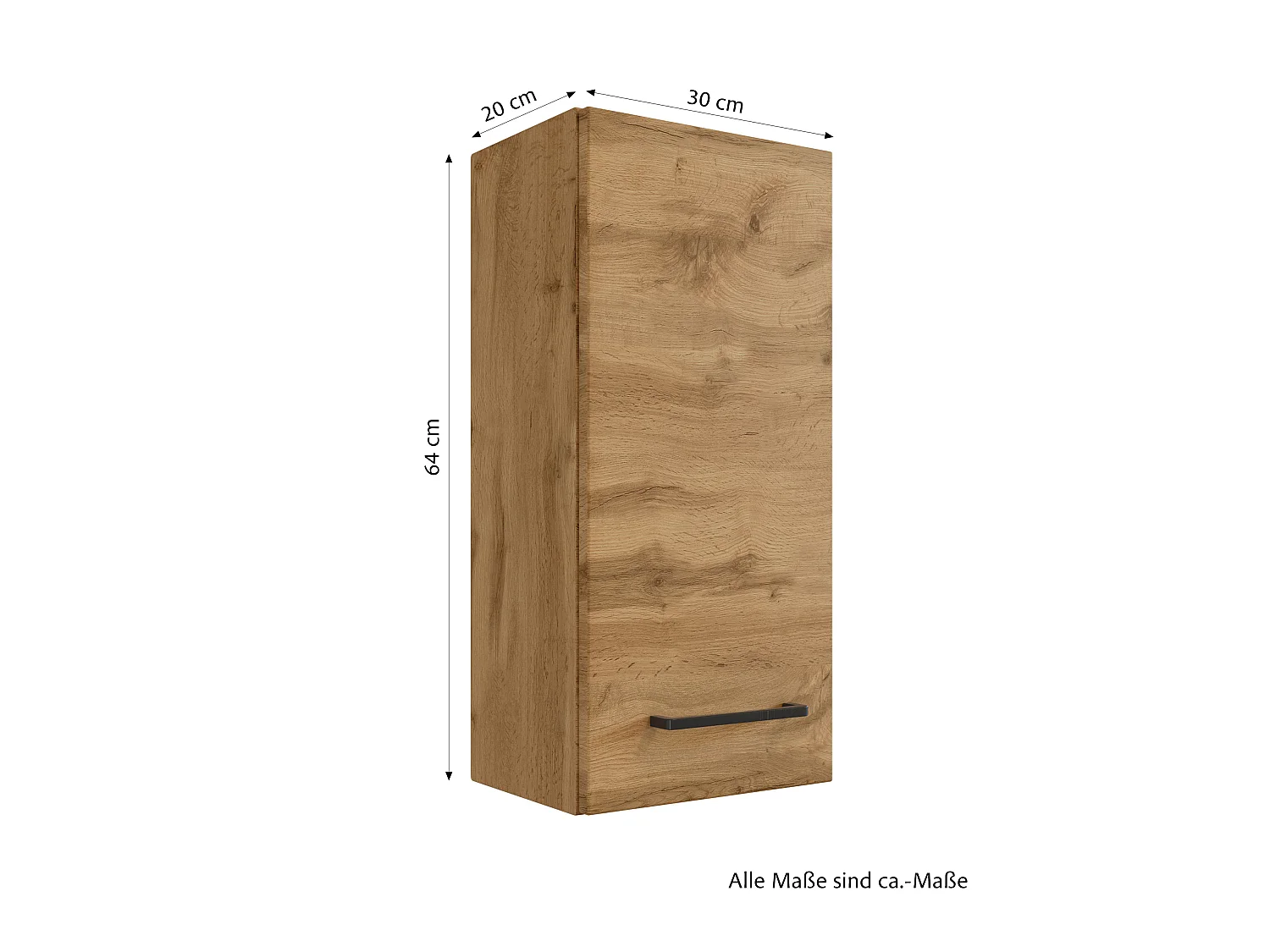 Armoire murale Held Möbel 30 Manchester chêne Wotan/ chêne Wotan B/H/T: 30 x 64 x 20 cm