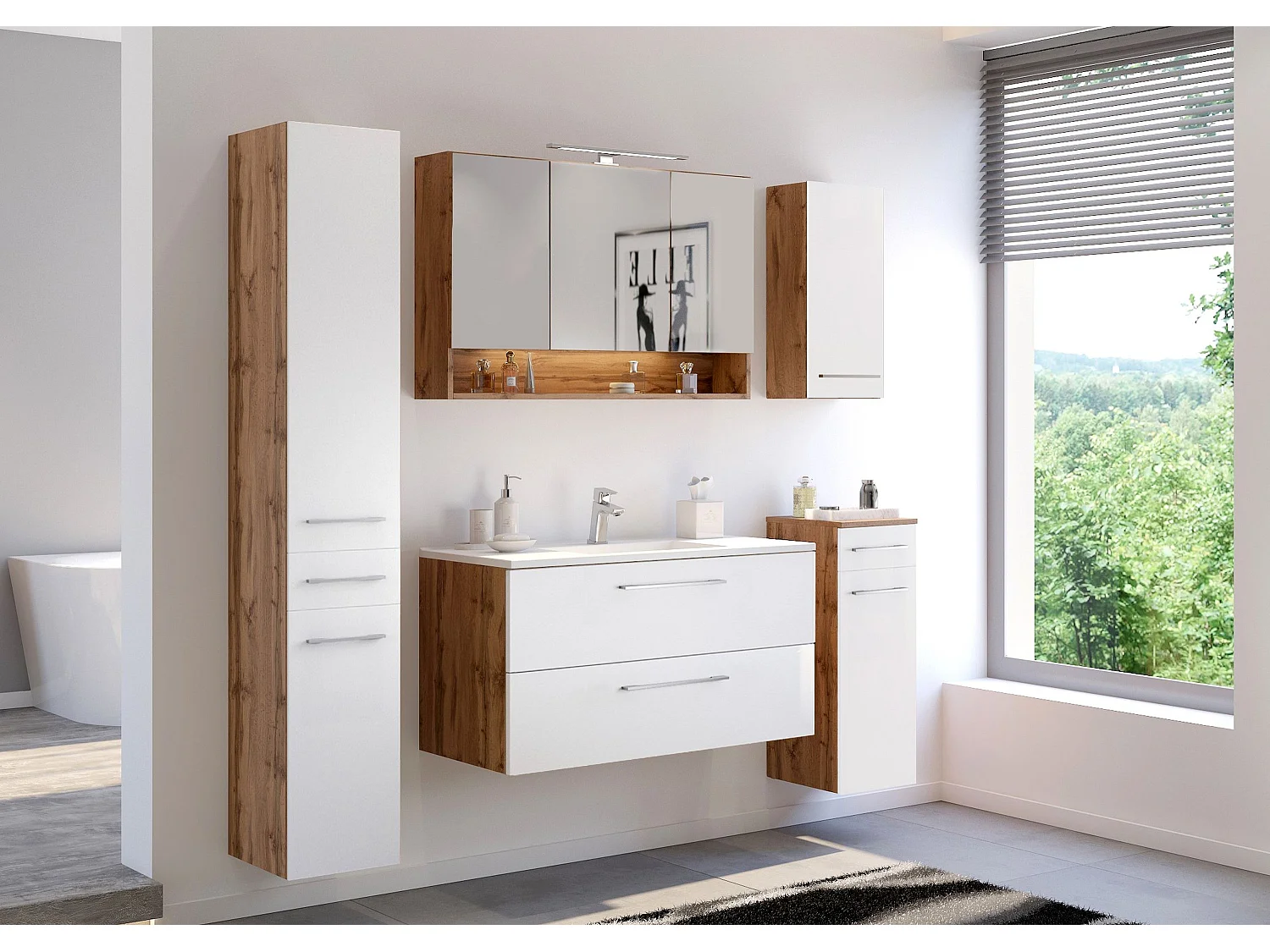 Armoire murale Held Möbel 30 Livorno B/H/T: 30 x 64 x 20 cm