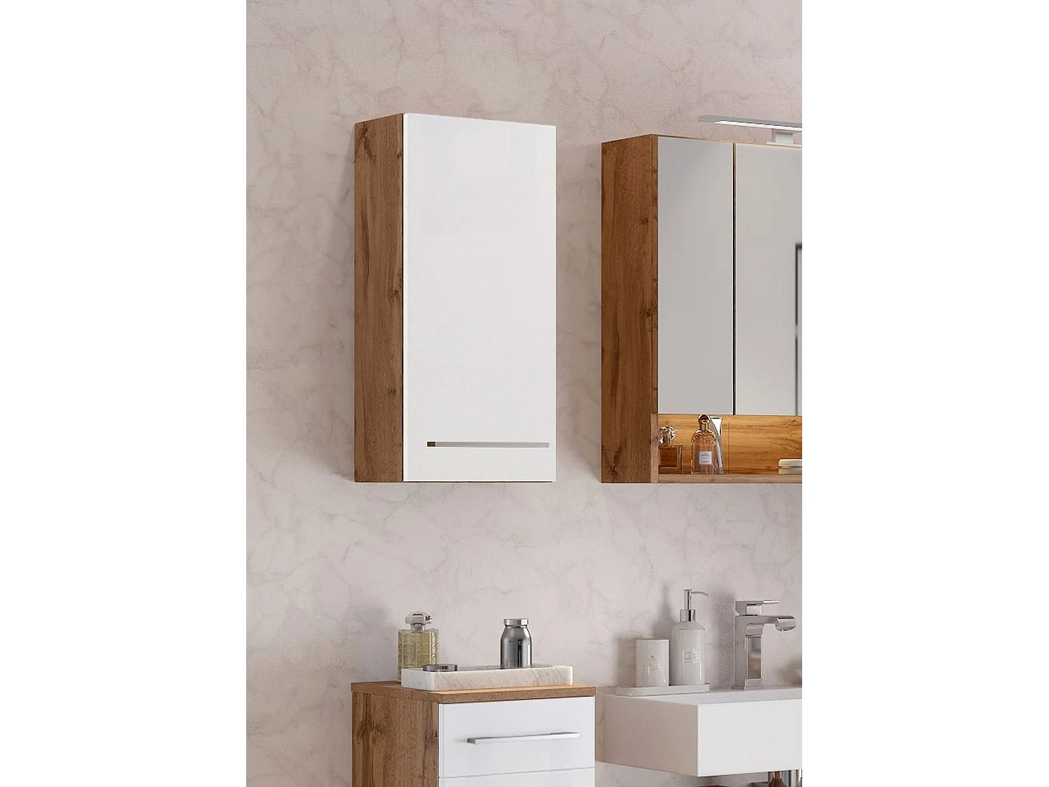 Armoire murale Held Möbel 30 Livorno B/H/T: 30 x 64 x 20 cm