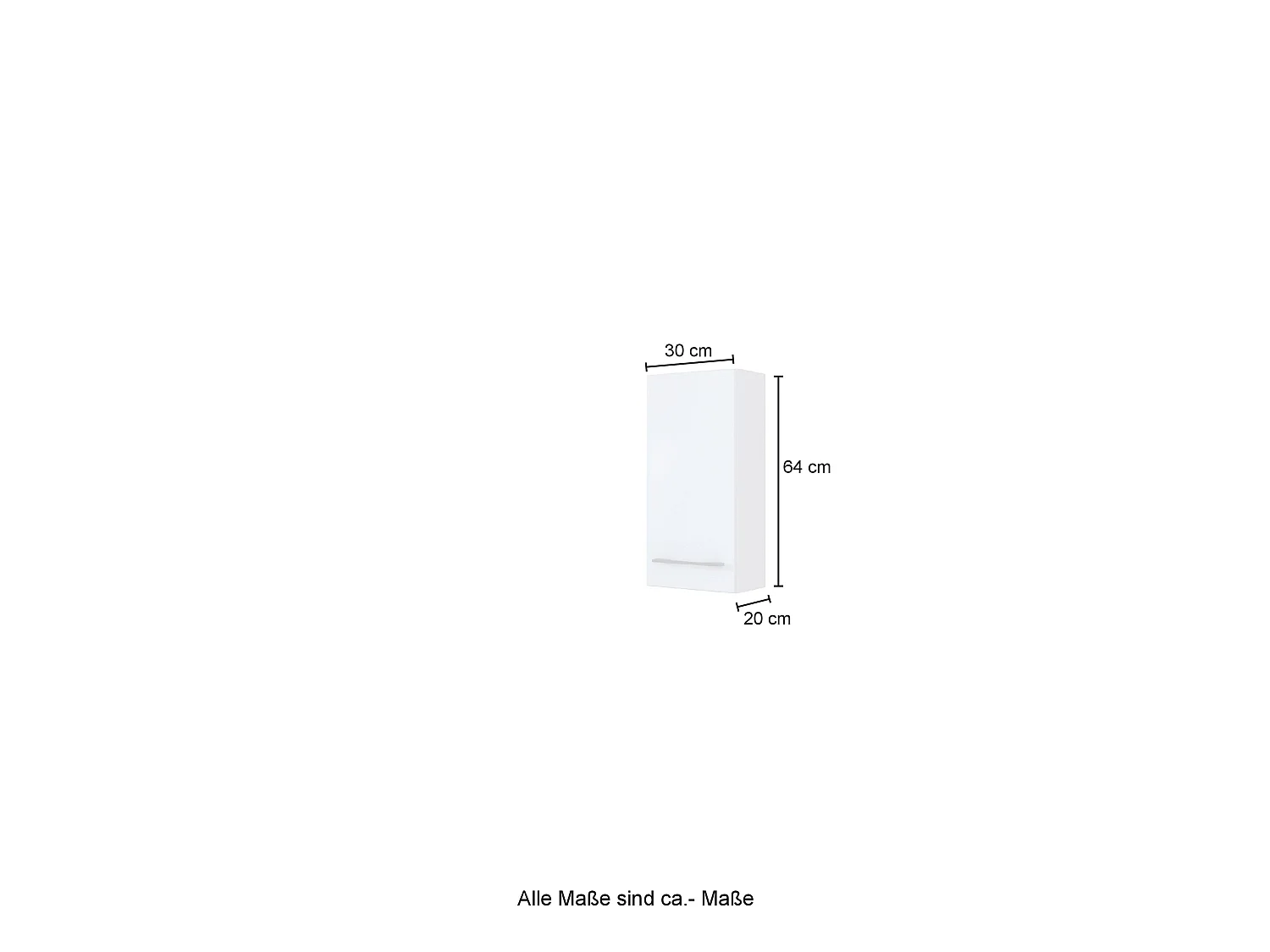 Armoire murale Held Möbel 30 Livorno B/H/T: 30 x 64 x 20 cm