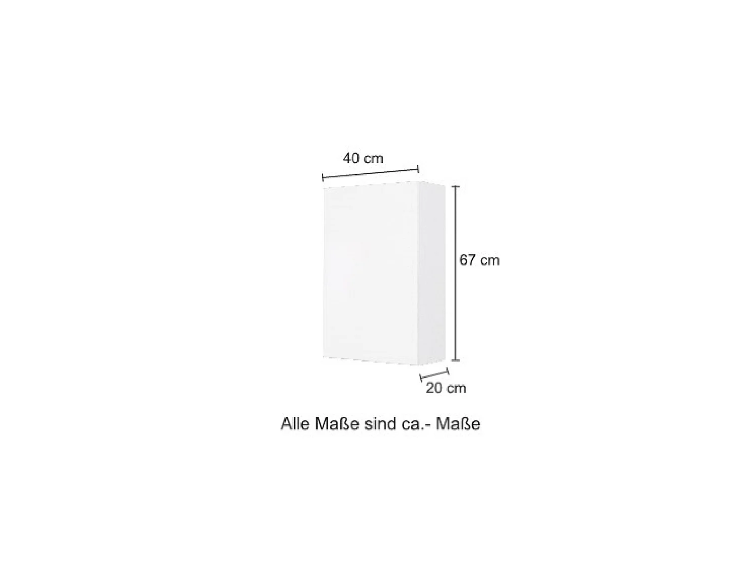 Armoire murale Held Möbel 40 Baabe B/H/T: 40 x 64 x 20 cm