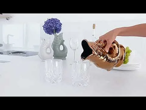 Carafe émettant un « glou-glou », fabriquée à la main en Angleterre, 1,2 l, 27,5/17/9,5 cm