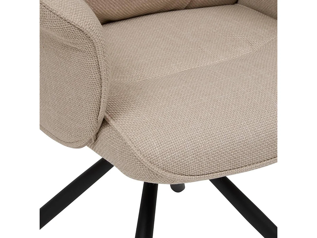 Fauteuil de Bureau Pivotant "Sisco" 98cm Beige