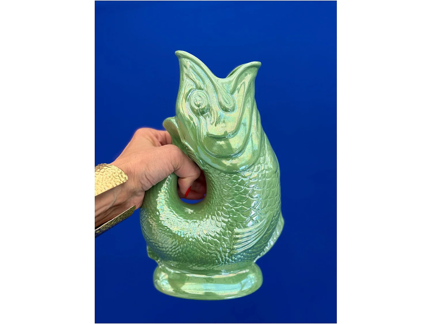 Carafe émettant un « glou-glou », fabriquée à la main en Angleterre, 1,2 l, 27,5/17/9,5 cm