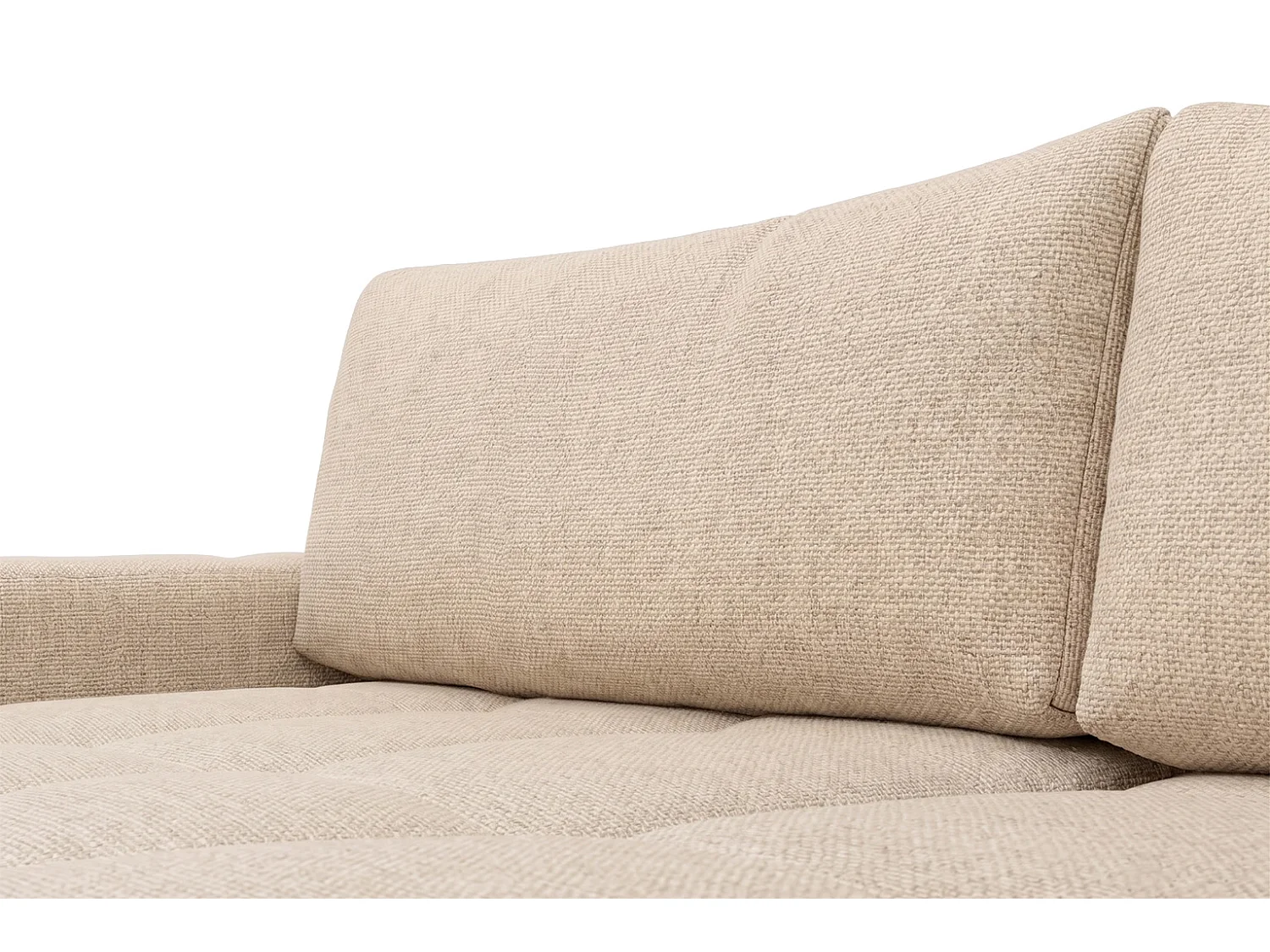 Canapé d’angle en L avec fonction couchage, Nexi, beige clair, gauche, BELVEDER L