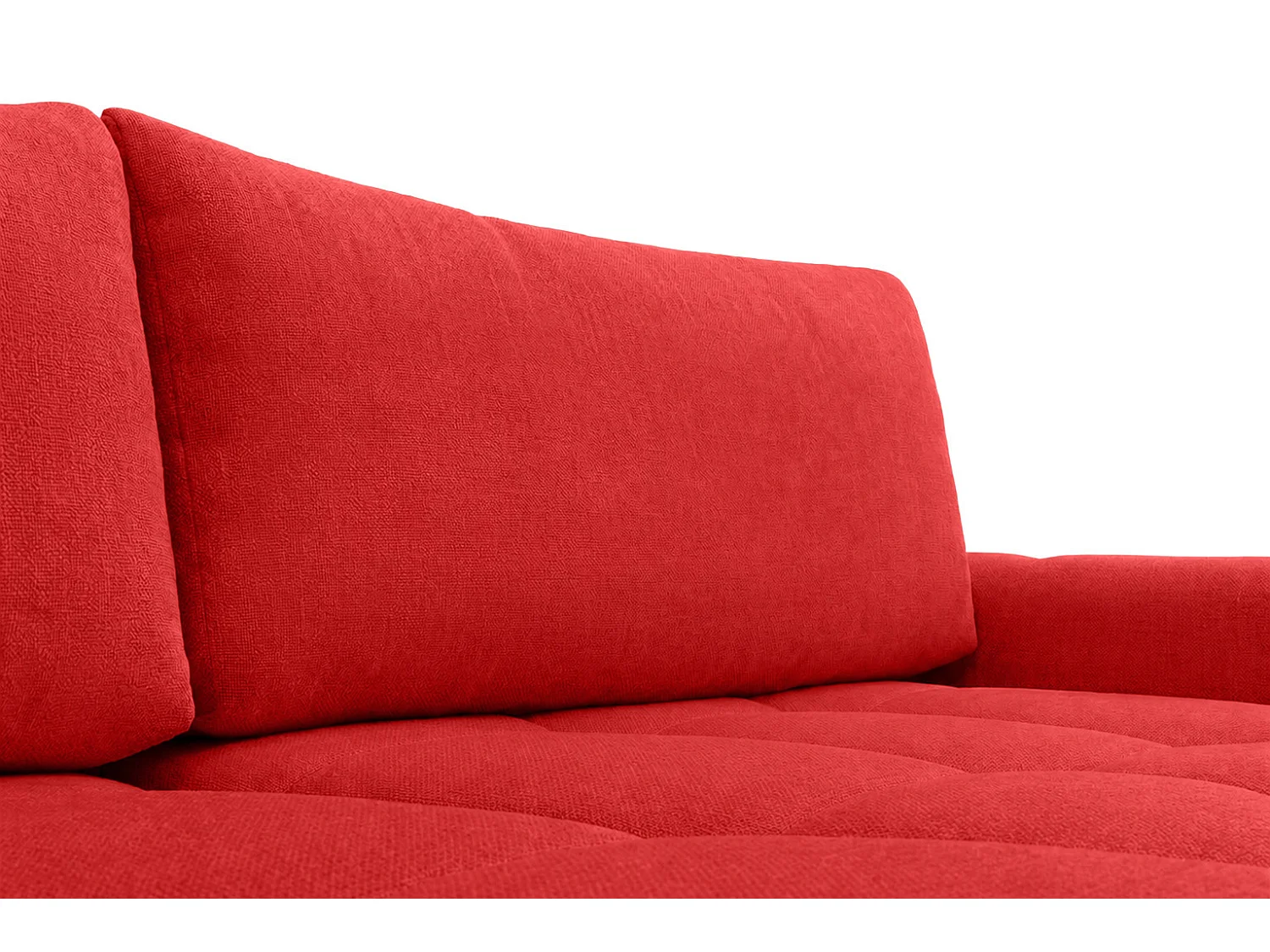 Divano angolare a L con funzione letto, tessuto velluto Bluvel, rosso vino, destra, BELVEDER L