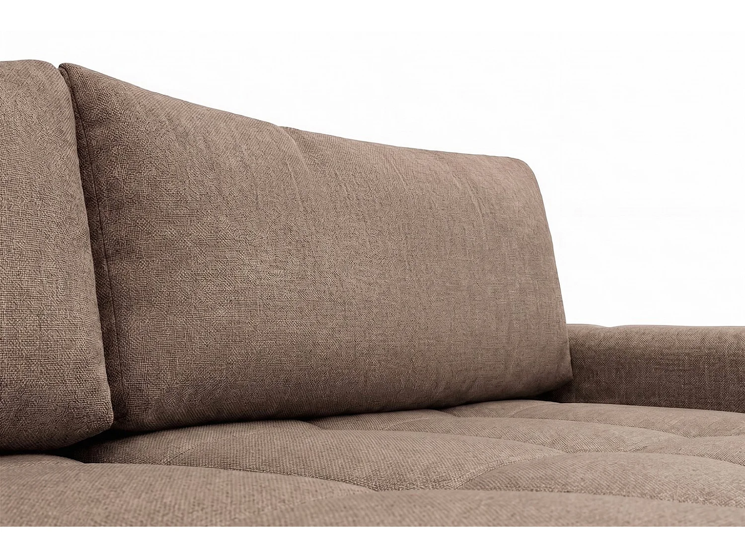 Canapé d’angle en L avec fonction couchage, Nexi, marron, droite, BELVEDER L