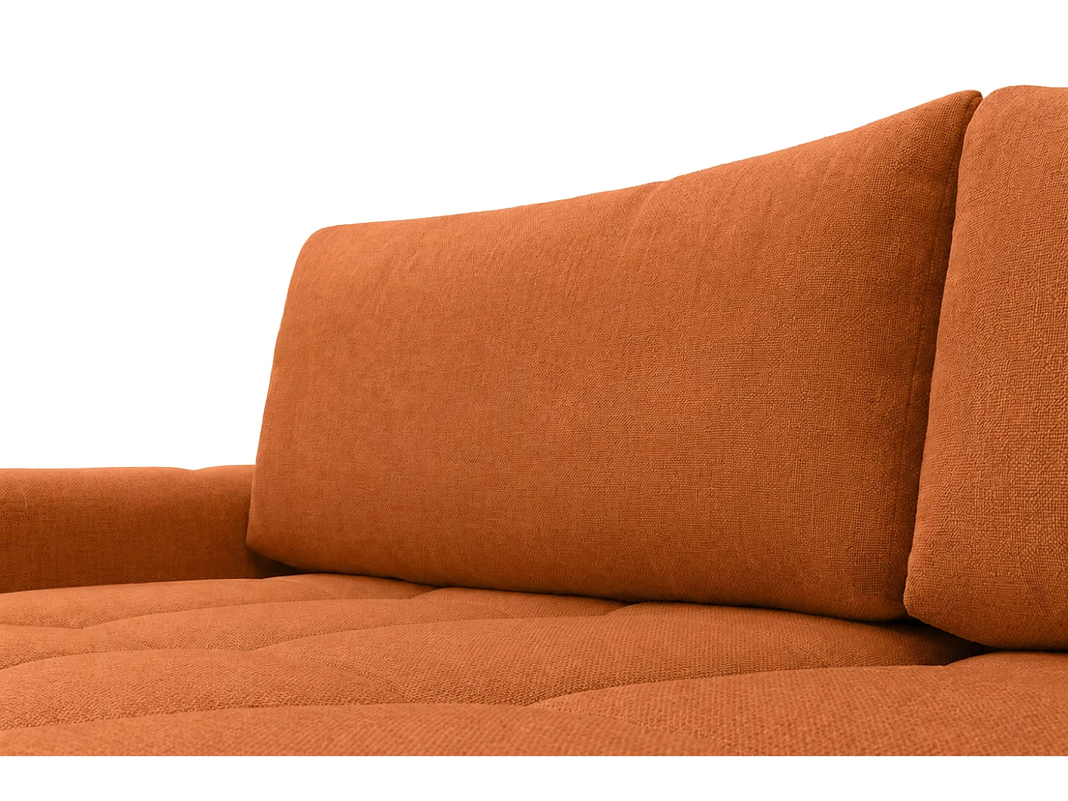 Divano angolare a L con funzione letto, tessuto velluto Bluvel, color cannella, sinistra, BELVEDER L