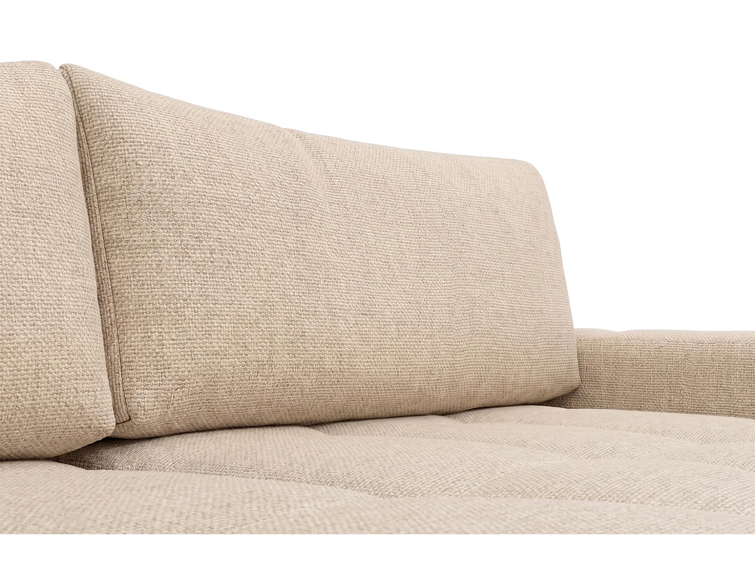 Canapé d’angle en L avec fonction couchage, Nexi, beige clair, droite, BELVEDER L