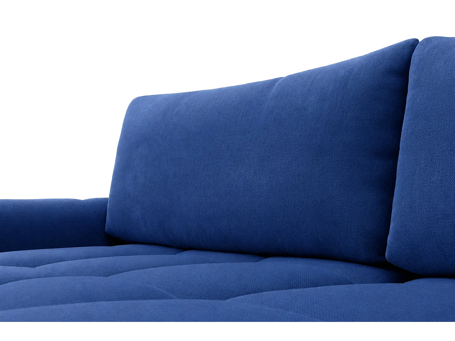 Divano angolare a L con funzione letto, tessuto velluto Bluvel, blu inchiostro, sinistra, BELVEDER L
