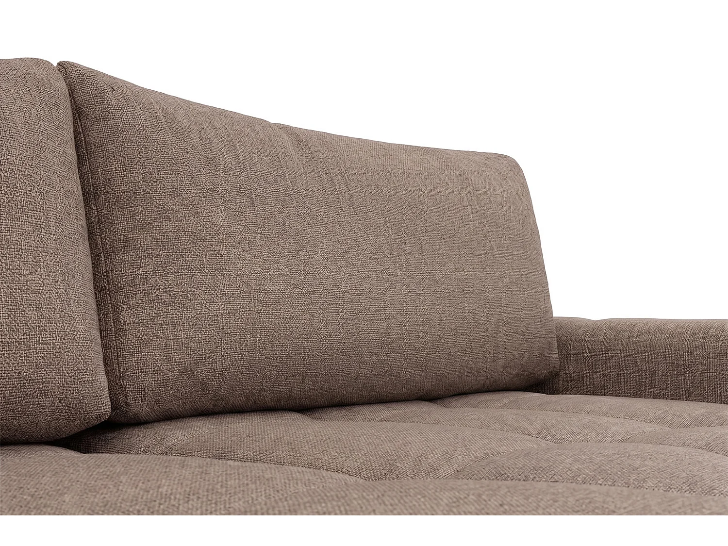 Canapé d’angle en L avec fonction couchage, Nexi, taupe, droite, BELVEDER L
