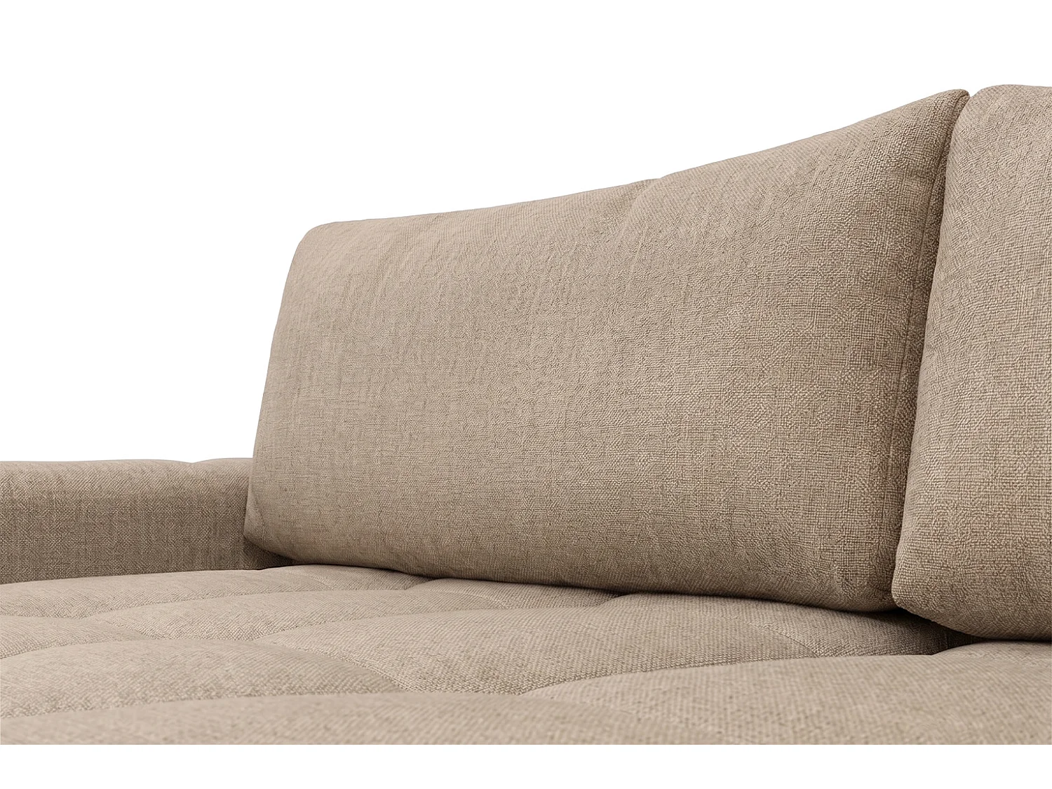 Canapé d’angle en L avec fonction couchage, Nexi, beige, gauche, BELVEDER L