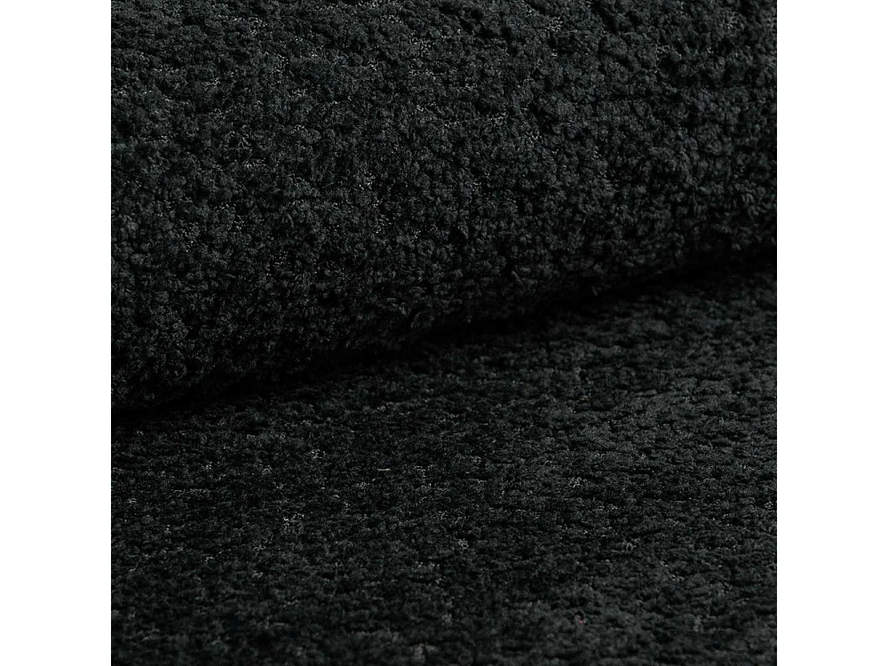 Łóżko kontynentalne z dwoma pojemnikami, tkanina boucle Coral, Czarny, 140x200 cm, NEGROS