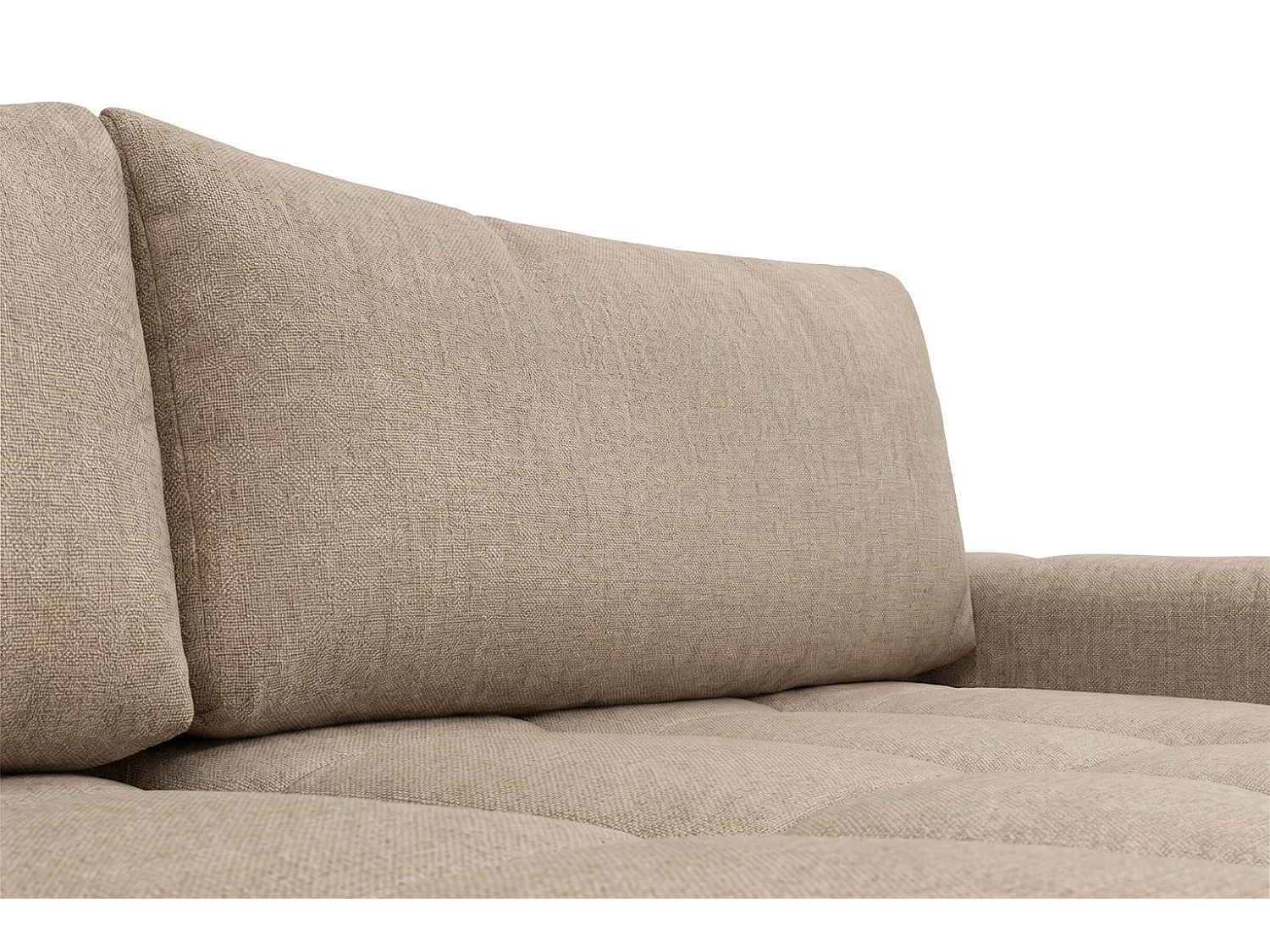 Canapé d’angle en L avec fonction couchage, Nexi, beige, droite, BELVEDER L