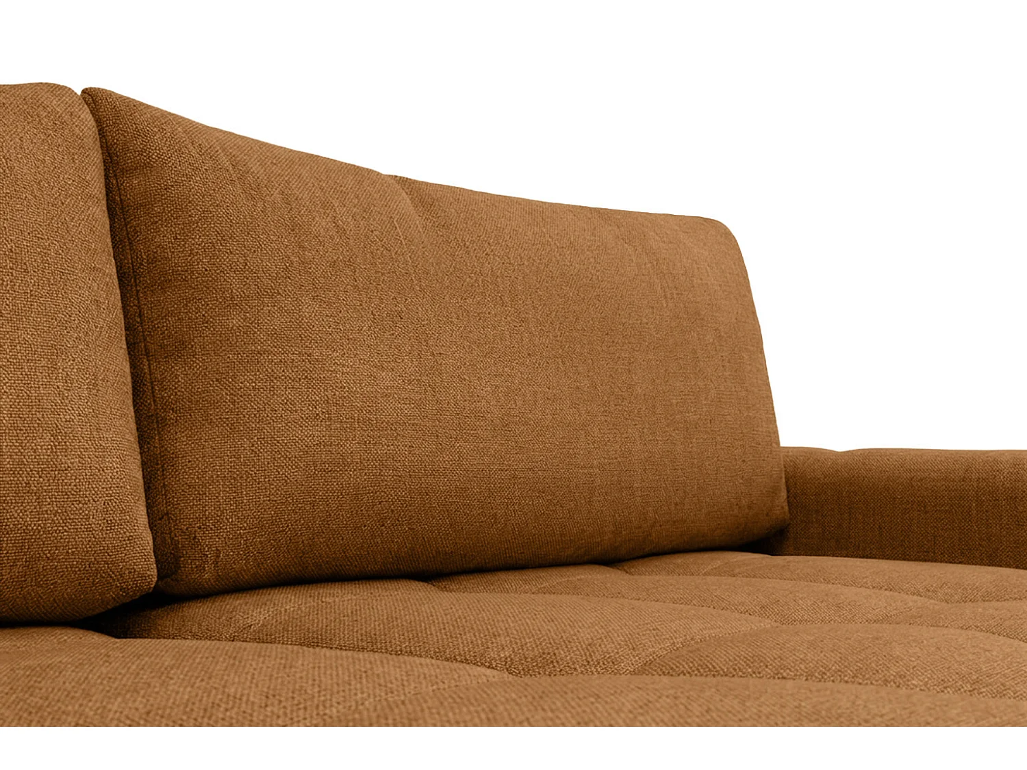 Canapé d’angle en L avec fonction couchage, Nexi, couleur cannelle, droite, BELVEDER L