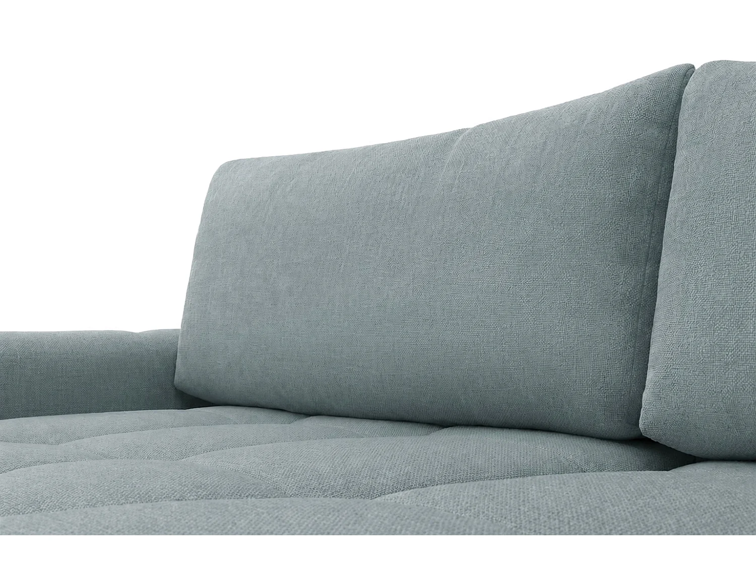 Canapé d’angle en L avec fonction couchage, tissu velours Bluvel, bleu-gris, gauche, BELVEDER L