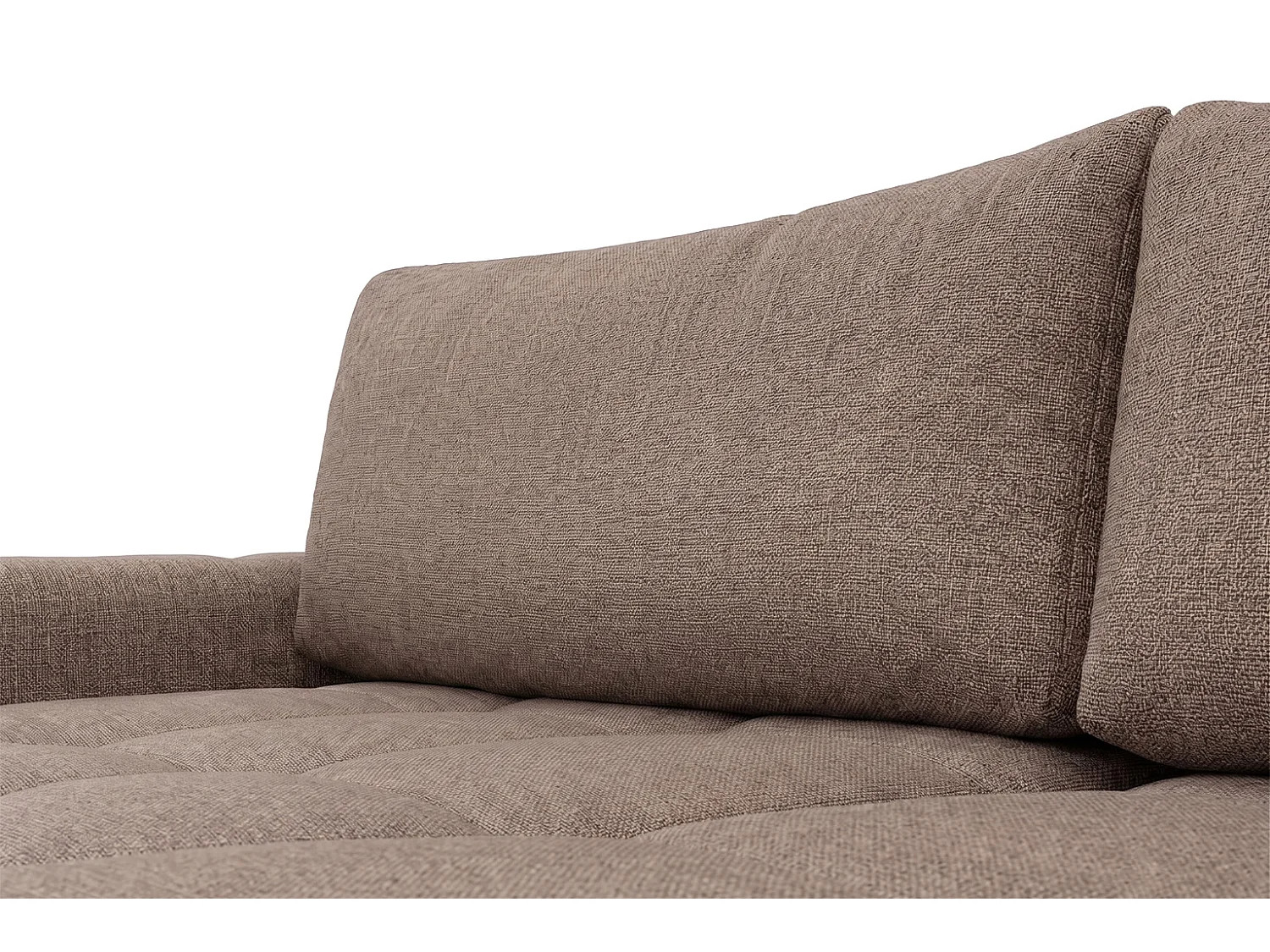 Canapé d’angle en L avec fonction couchage, Nexi, taupe, gauche, BELVEDER L
