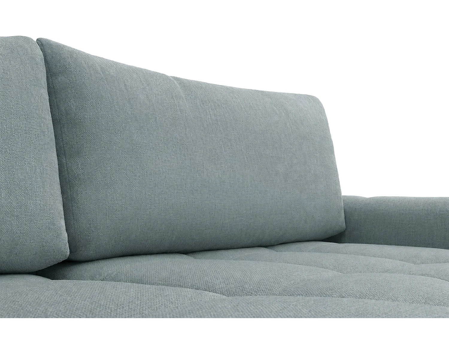 Divano angolare a L con funzione letto, tessuto velluto Bluvel, grigio-blu, destra, BELVEDER L