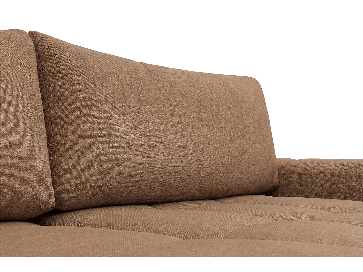 Canapé d’angle en L avec fonction couchage, Nexi, caramel, droite, BELVEDER L