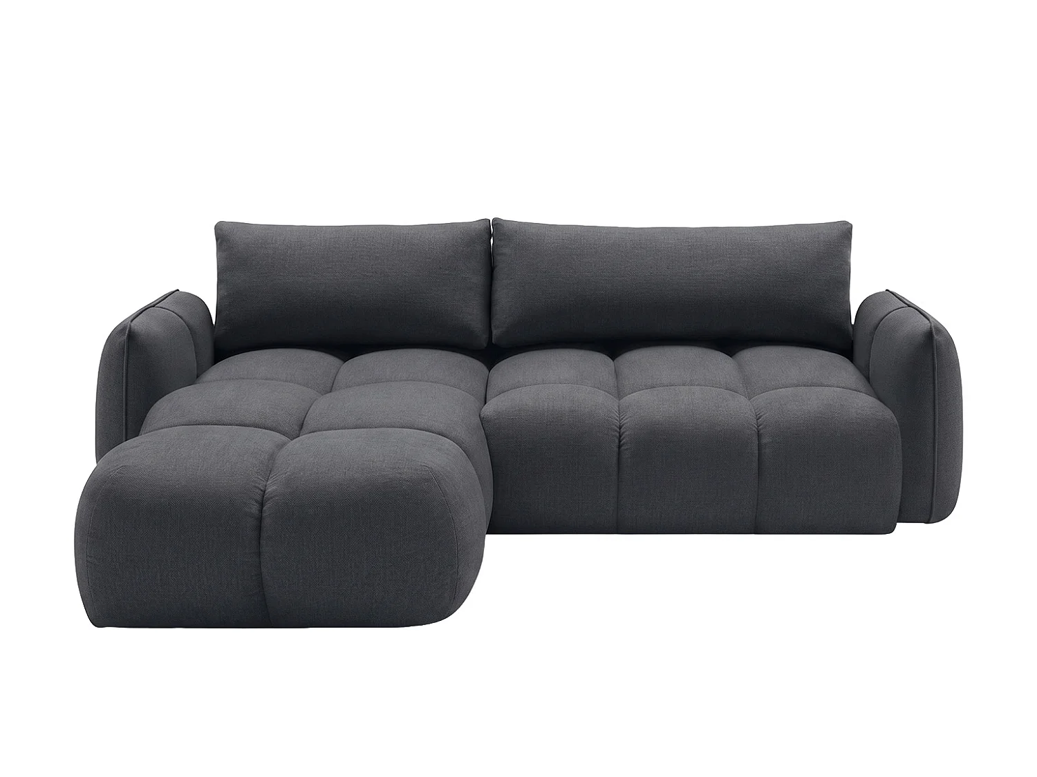Canapé d’angle en L avec fonction couchage, Nexi, graphite, gauche, BELVEDER L