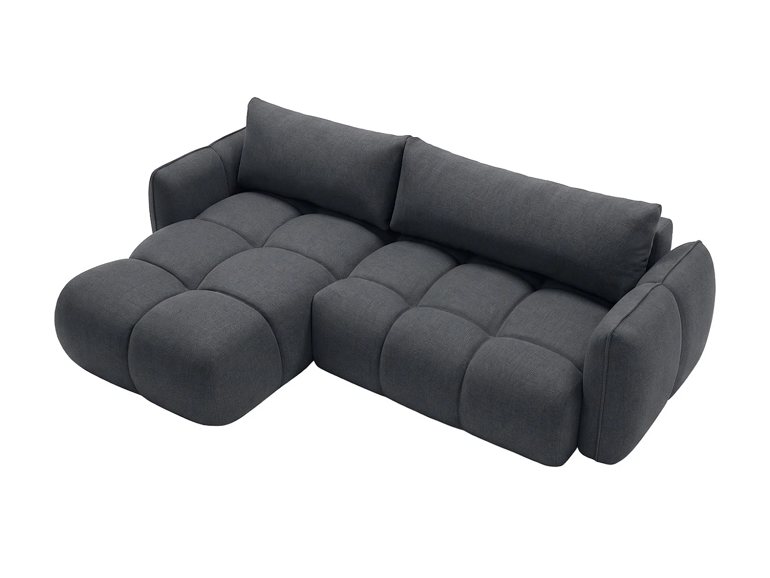 Canapé d’angle en L avec fonction couchage, Nexi, graphite, gauche, BELVEDER L