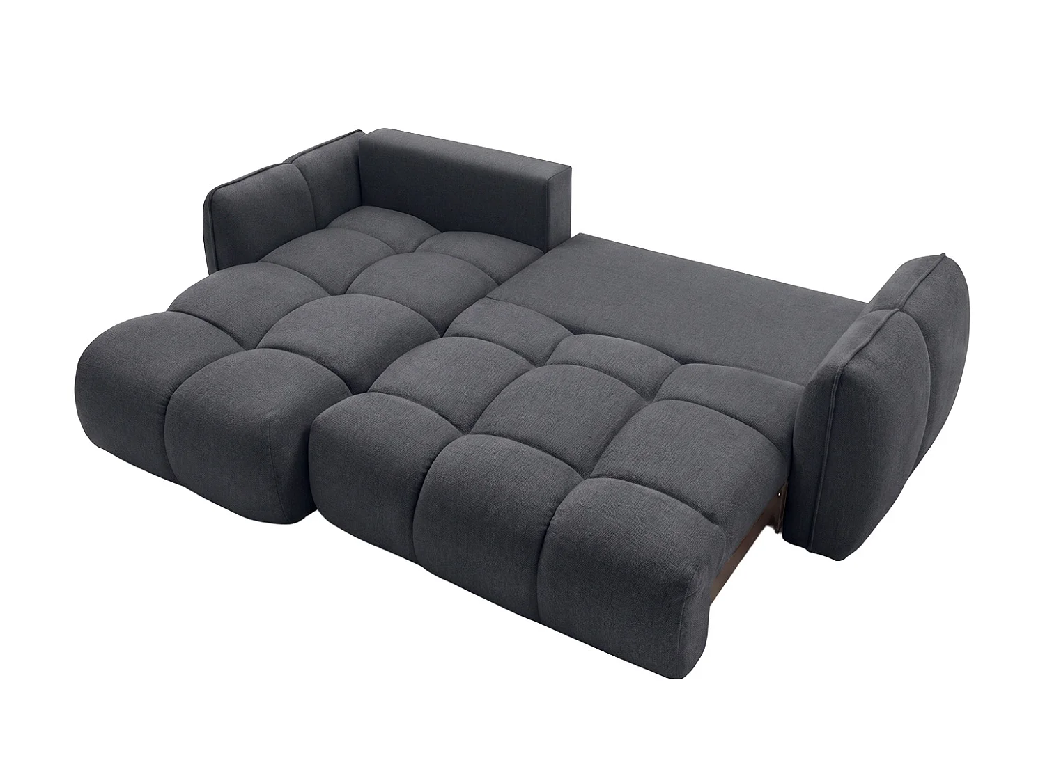 Canapé d’angle en L avec fonction couchage, Nexi, graphite, gauche, BELVEDER L