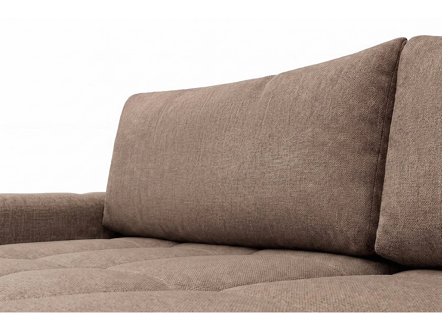 Canapé d’angle en L avec fonction couchage, Nexi, marron, gauche, BELVEDER L