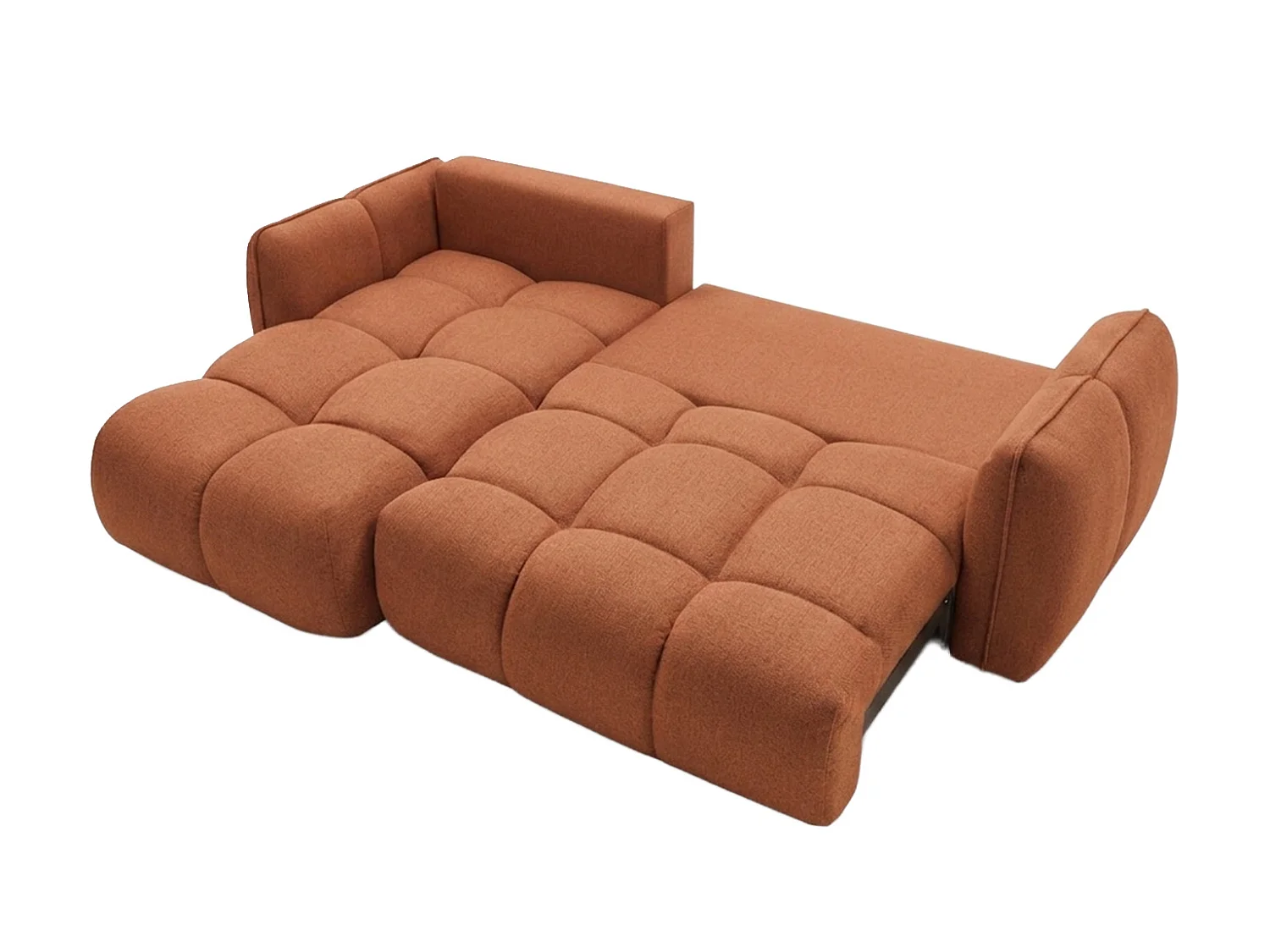 Canapé d’angle en L avec fonction couchage, Nexi, cuivre, gauche, BELVEDER L
