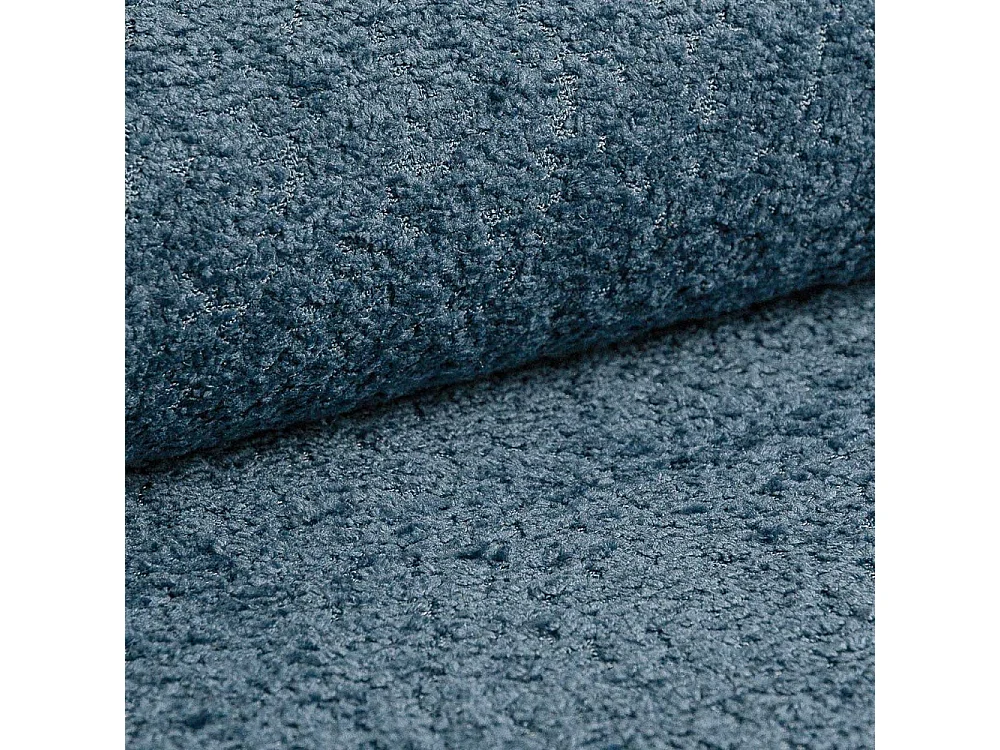 Lit boxspring avec deux coffres de rangement, tissu bouclé Coral, bleu clair, 160x200 cm, NEGROS