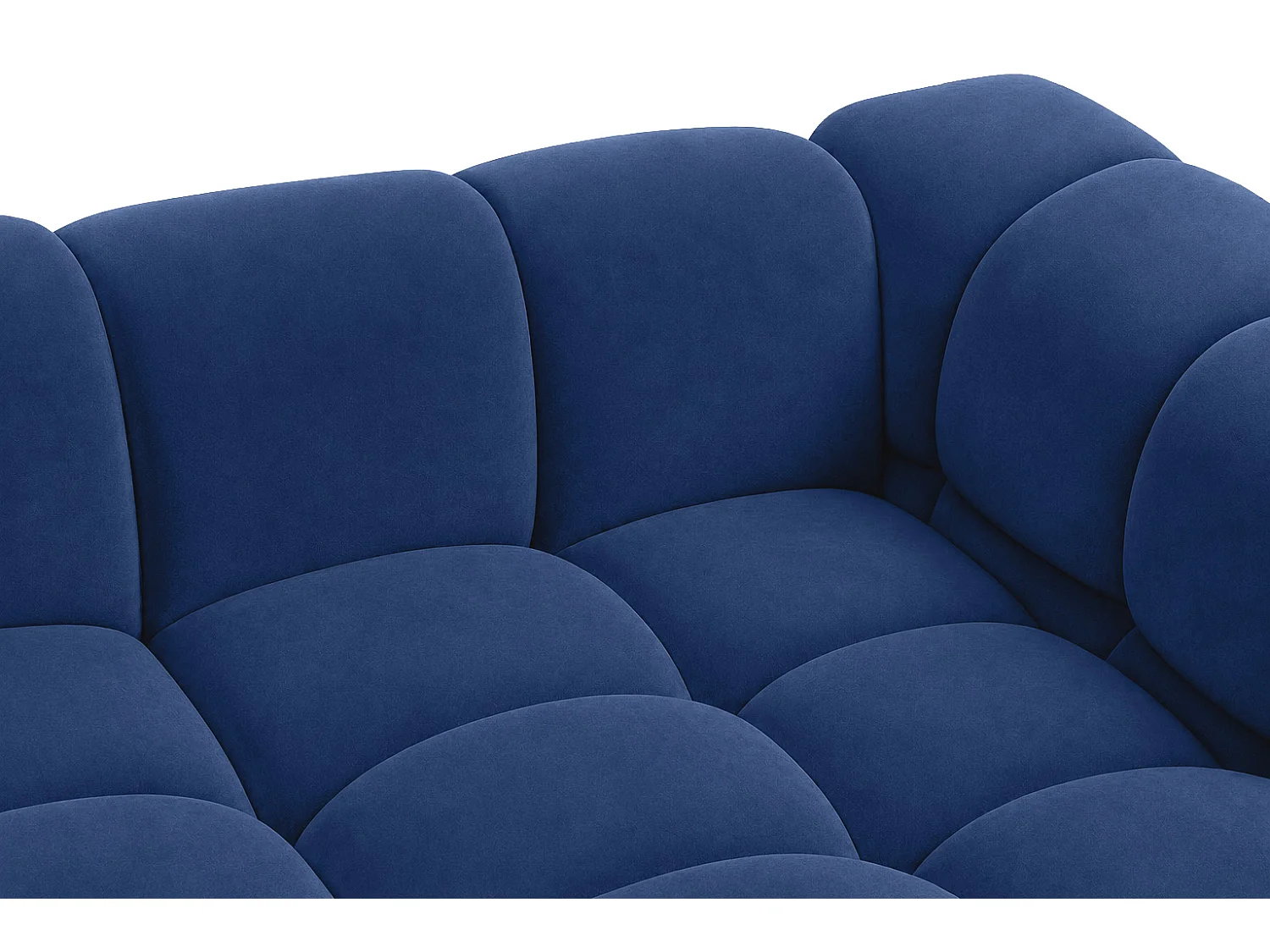 Divano angolare a U, tessuto velluto Bluvel, blu inchiostro, Averro U