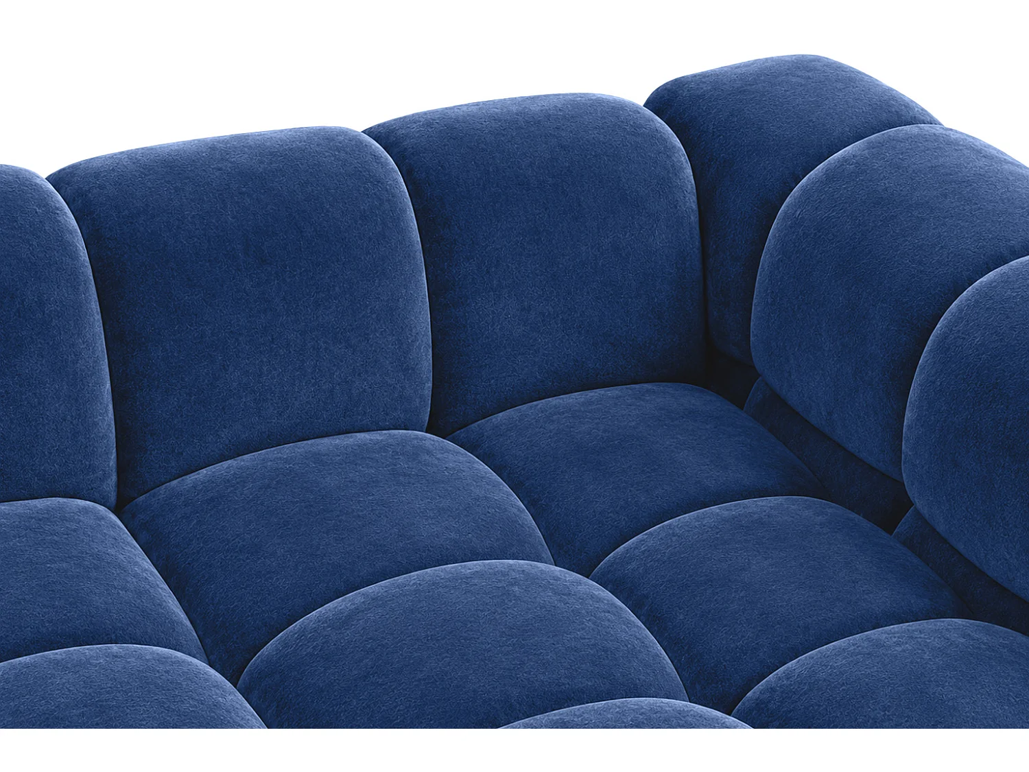 Divano angolare a L, tessuto velluto Bluvel, blu inchiostro, destra, Averro XL