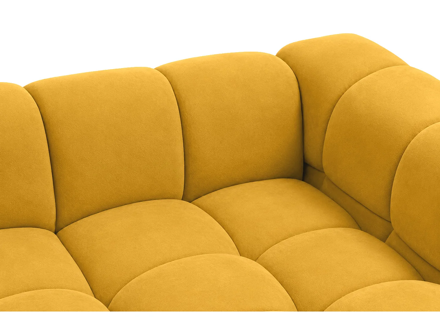 Divano angolare a U, tessuto velluto Bluvel, dorato, Averro U XL