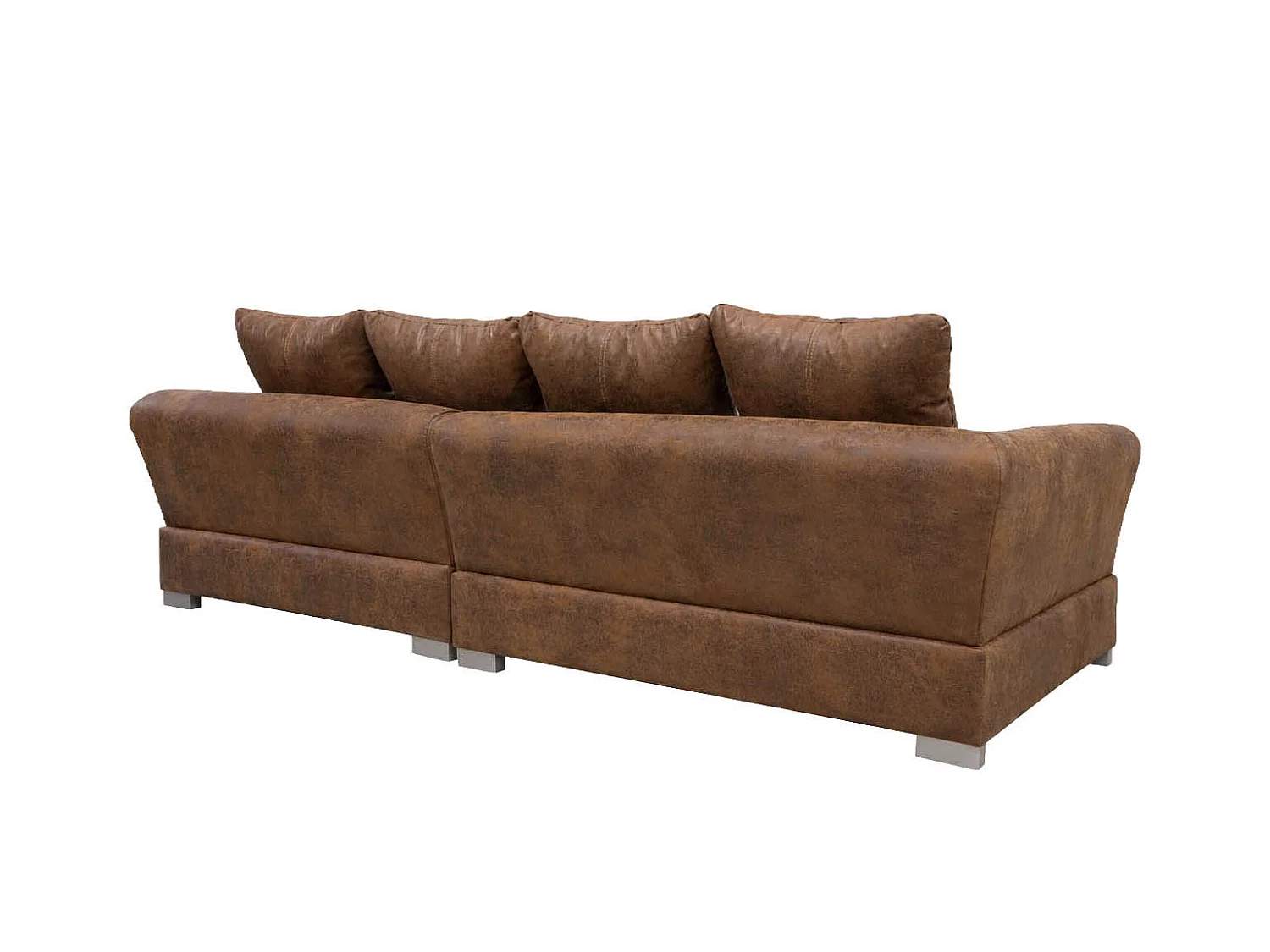 Ecksofa L-Form, Möbelbezugsstoff Gobi, Braun, Links, ANNA