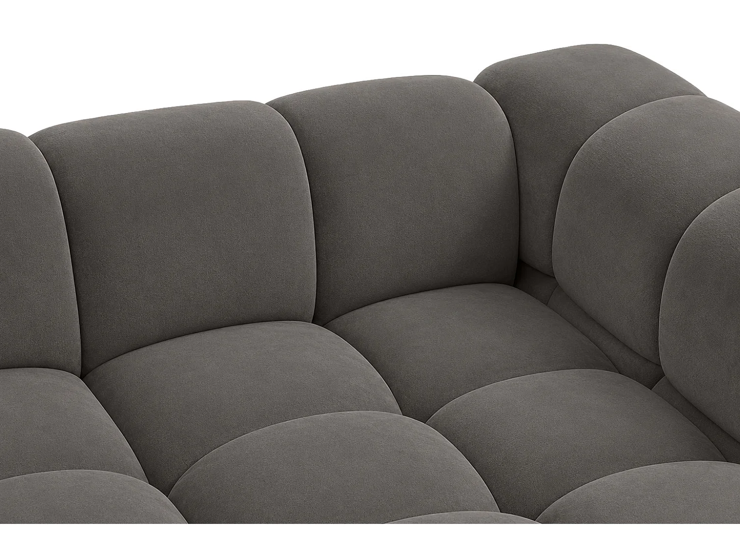 Canapé d’angle en U, tissu velours Bluvel, gris cendré, Averro U XL