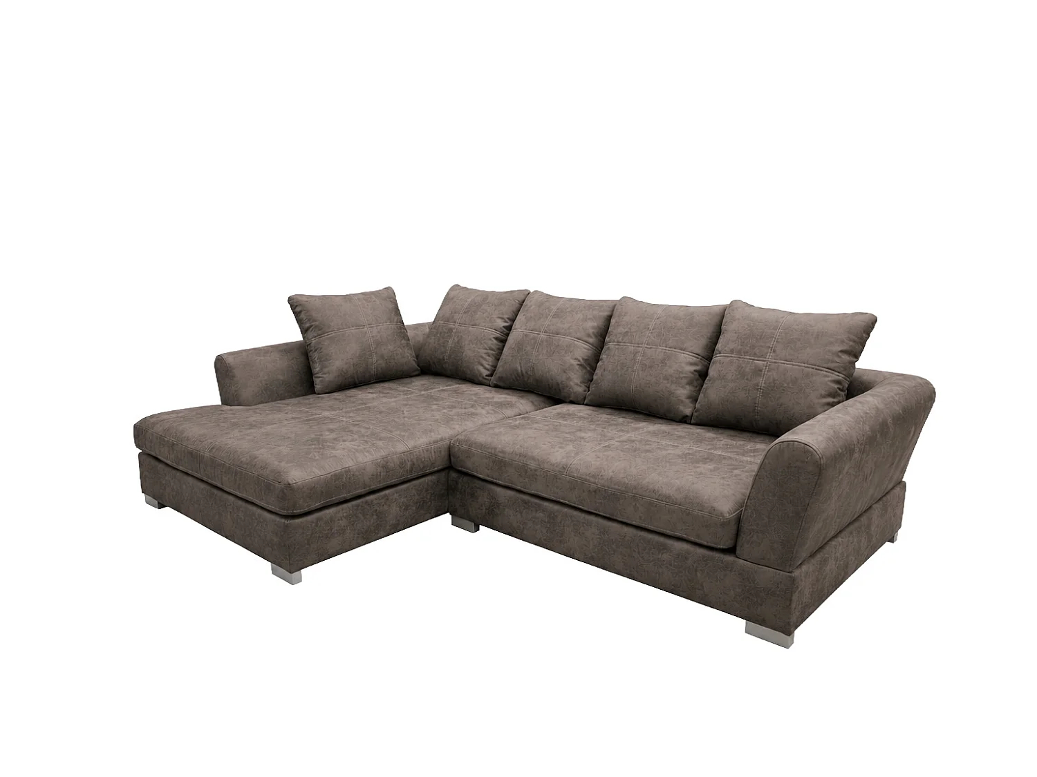 Hoekbank L-vorm, meubelbekledingsstof Preston, taupe, links, ANNA
