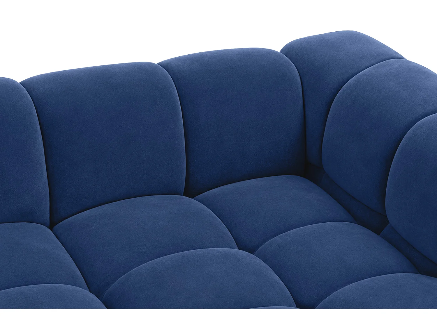Divano angolare a U, tessuto velluto Bluvel, blu inchiostro, Averro U XL