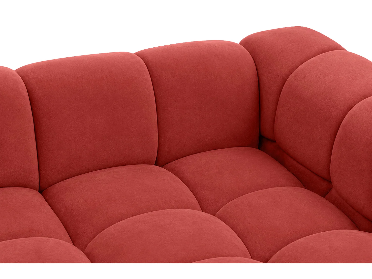 Divano angolare a U, tessuto velluto Bluvel, rosso vino, Averro U XL