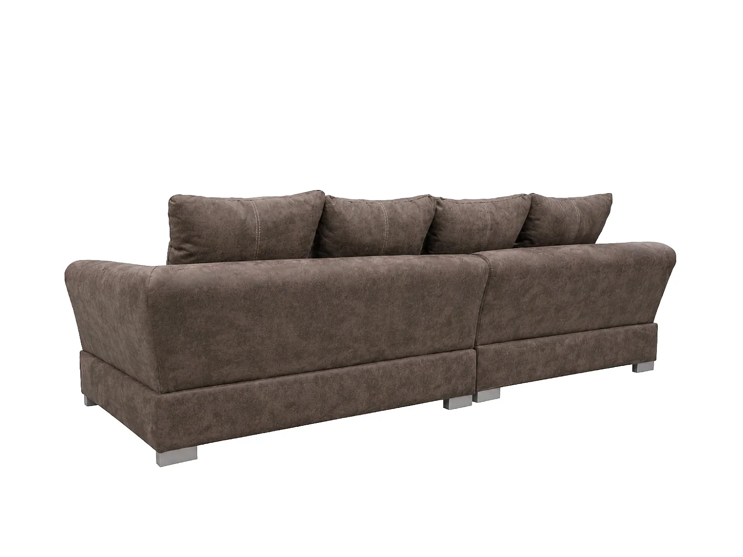 Hoekbank L-vorm, meubelbekledingsstof Preston, taupe, rechts, ANNA