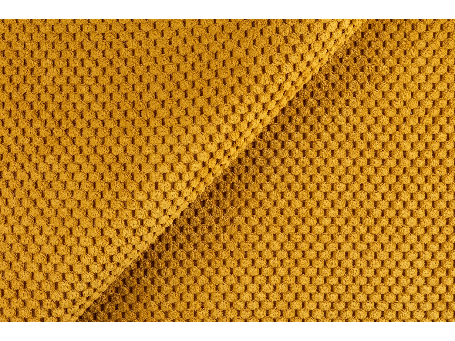 Canapé d’angle modulable U XL en U, tissu peluche Pop, moutarde, LAZY U XL