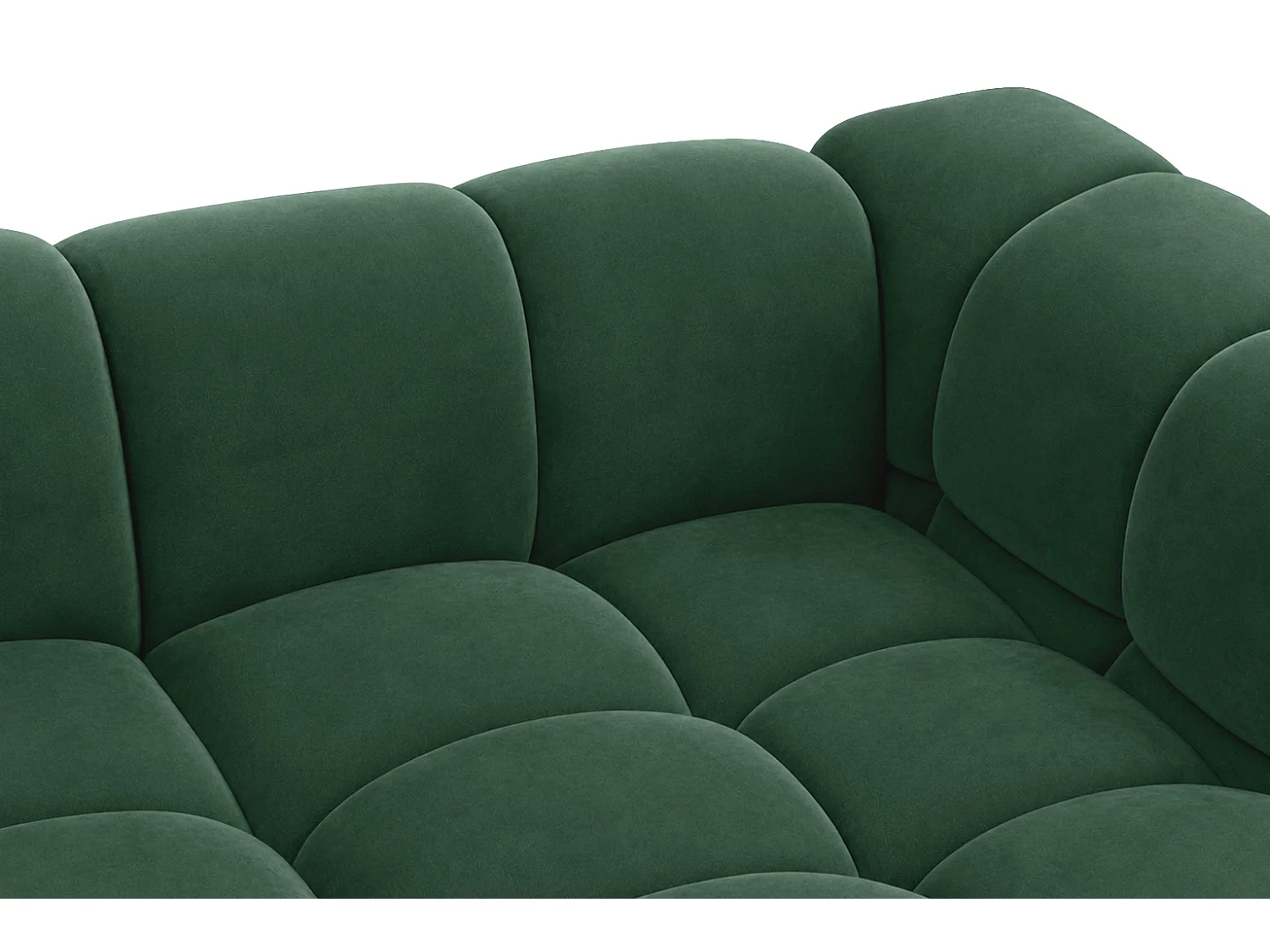 Divano angolare a U, tessuto velluto Bluvel, verde, Averro U XL