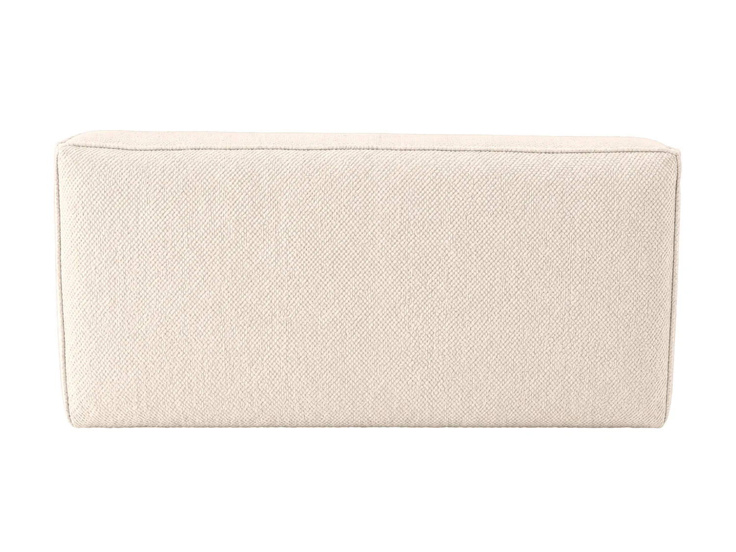 Canapé 2 places modulaire, tissu peluche Pop, crème, LAZY