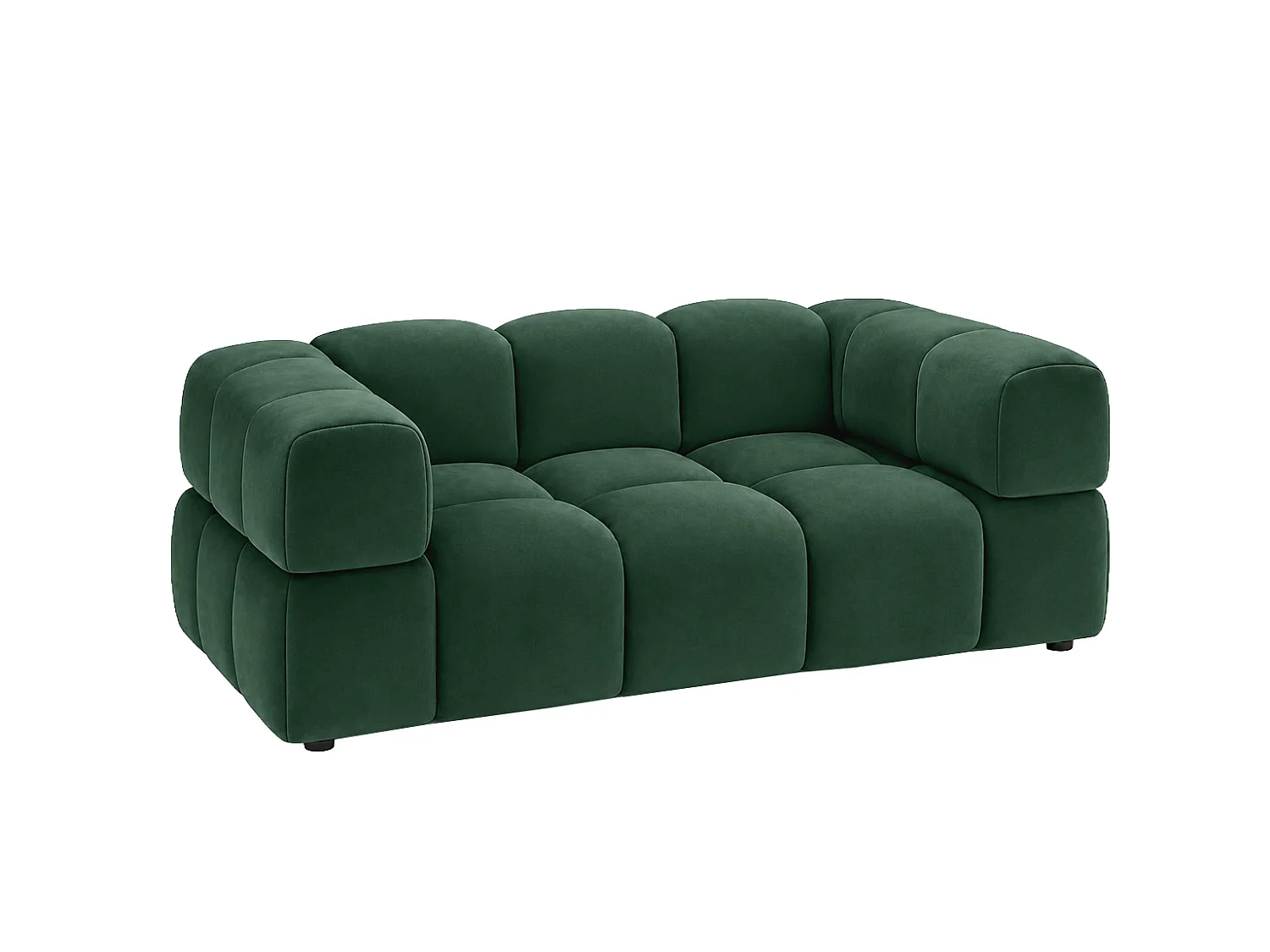 2-zitsbank, bank, veloursstof Bluvel, groen, Averro