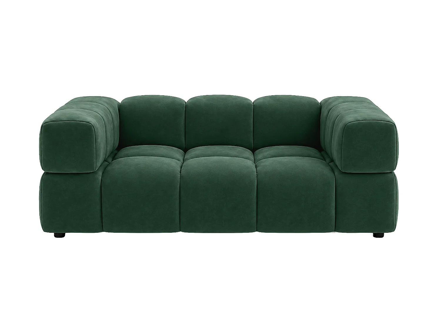 2-zitsbank, bank, veloursstof Bluvel, groen, Averro