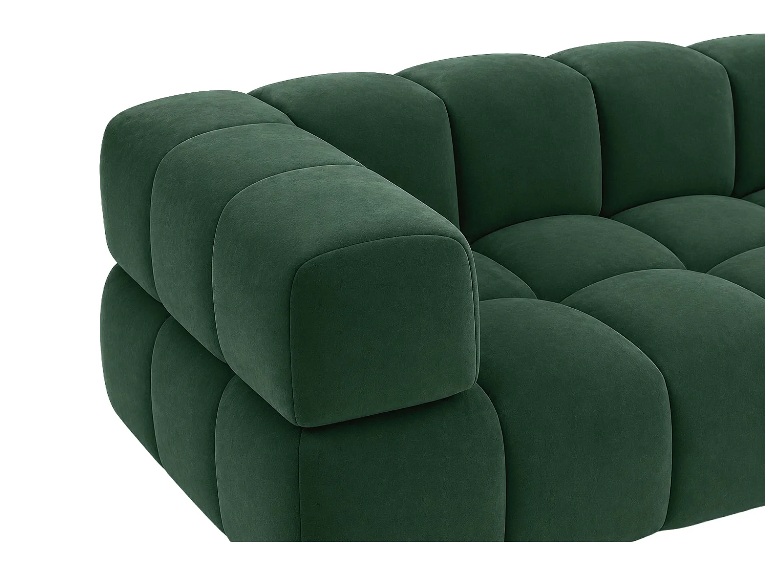 2-zitsbank, bank, veloursstof Bluvel, groen, Averro