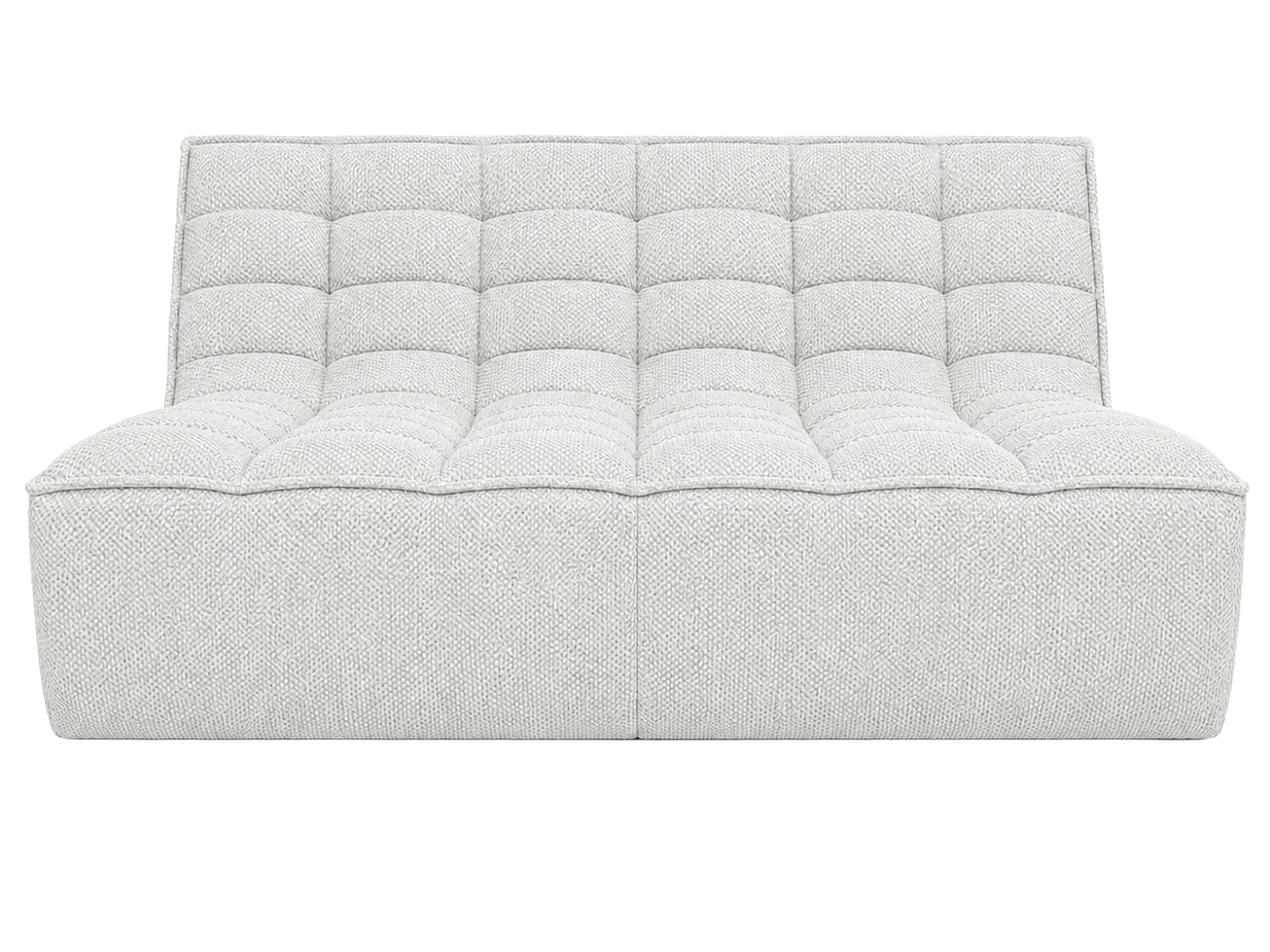 Canapé 2 places modulaire, tissu peluche Pop, ice, LAZY