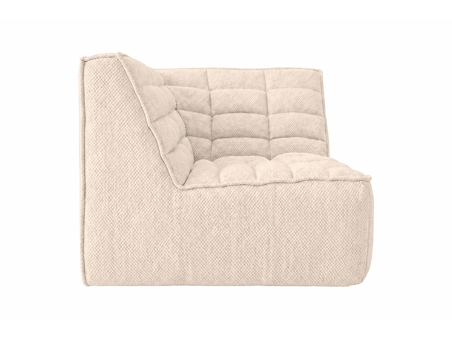 Module d’angle, module, tissu peluche Pop, crème, LAZY