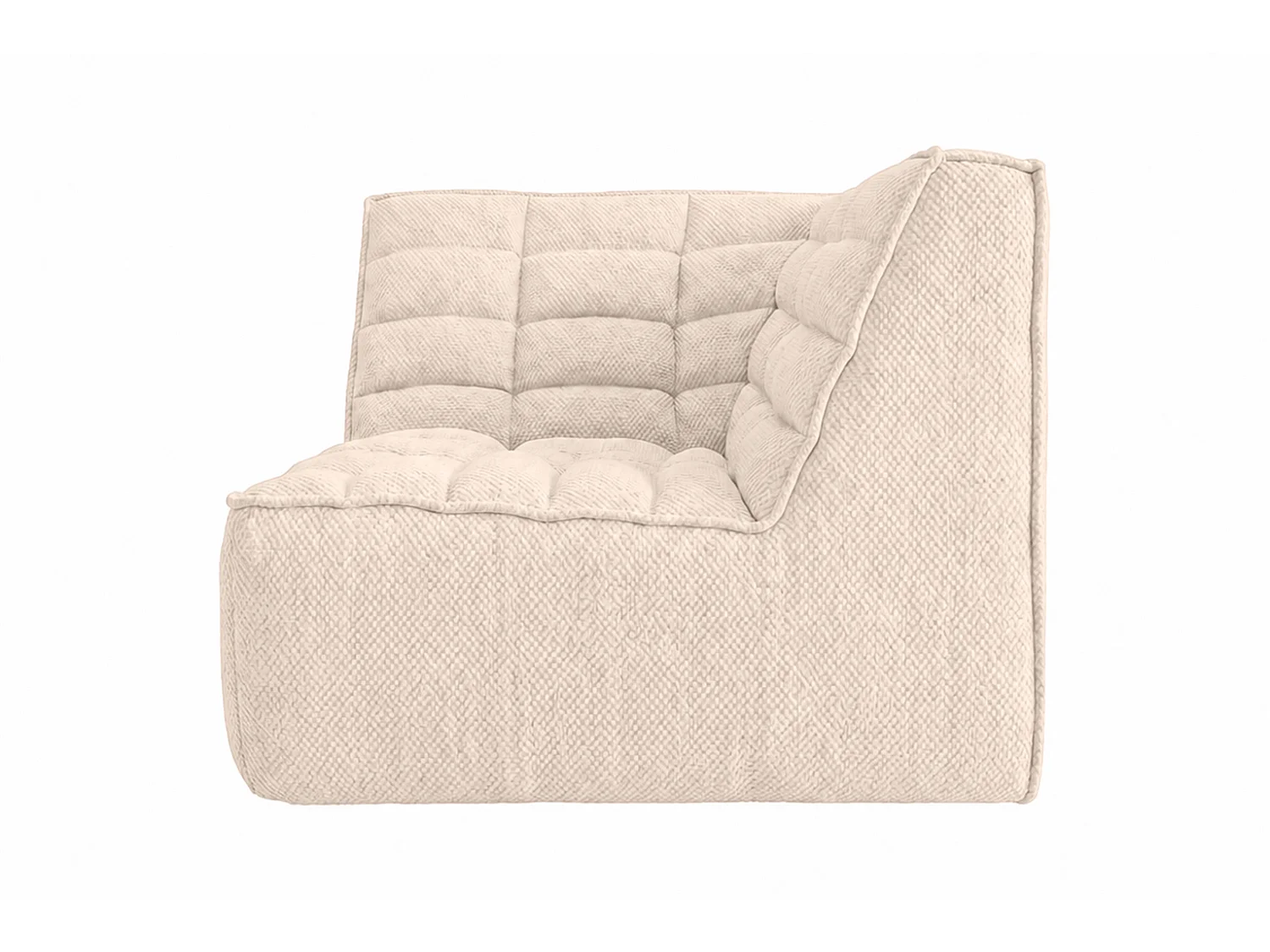 Module d’angle, module, tissu peluche Pop, crème, LAZY