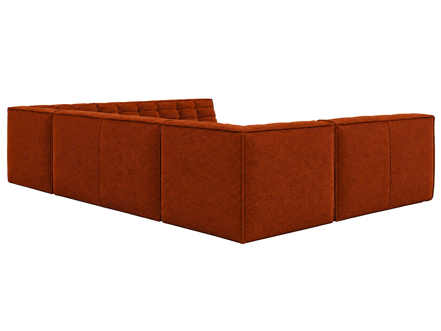 Canapé d’angle modulable U XL en U, tissu peluche Pop, cuivre, LAZY U XL
