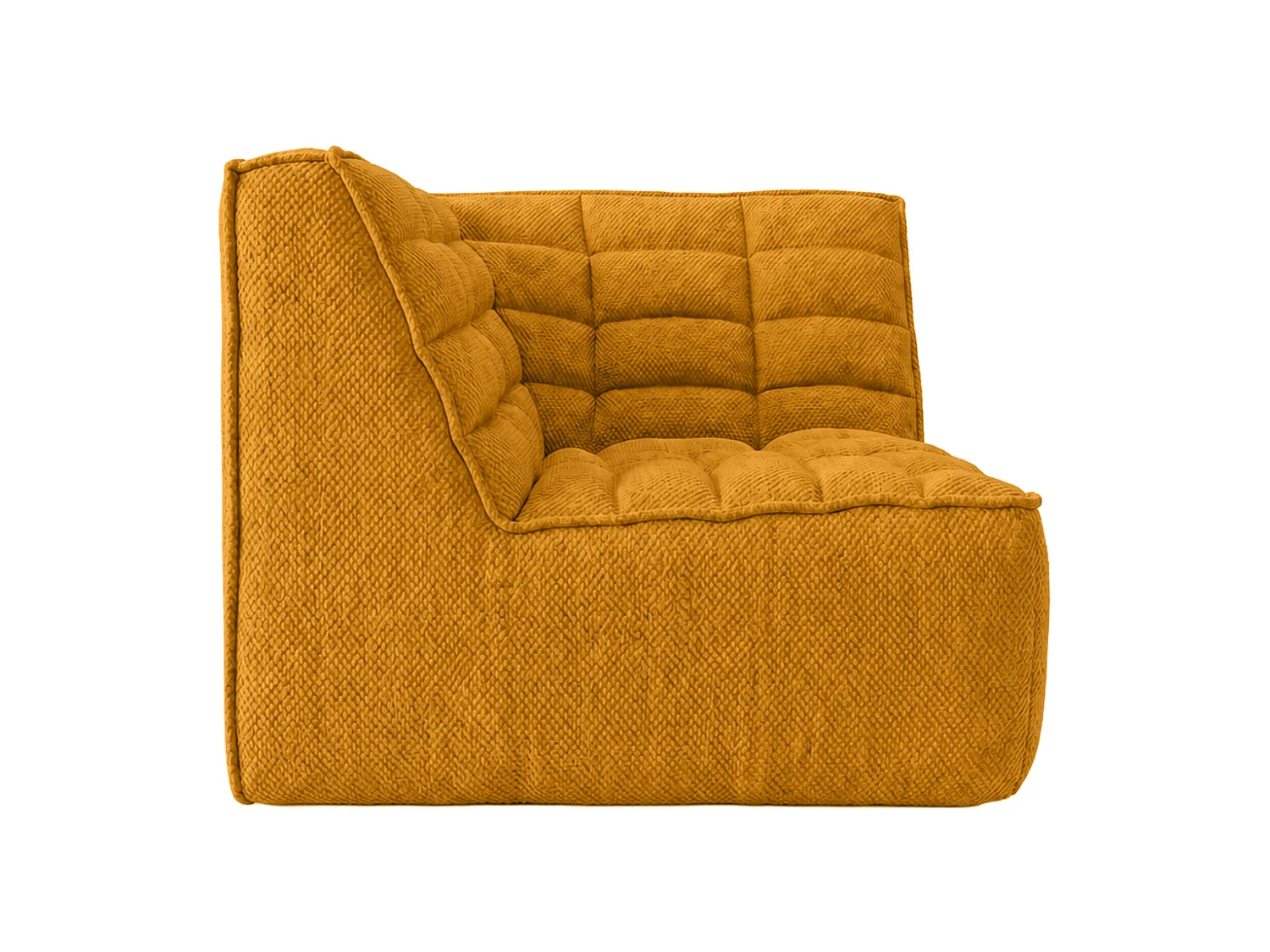 Module d’angle, module, tissu peluche Pop, moutarde, LAZY