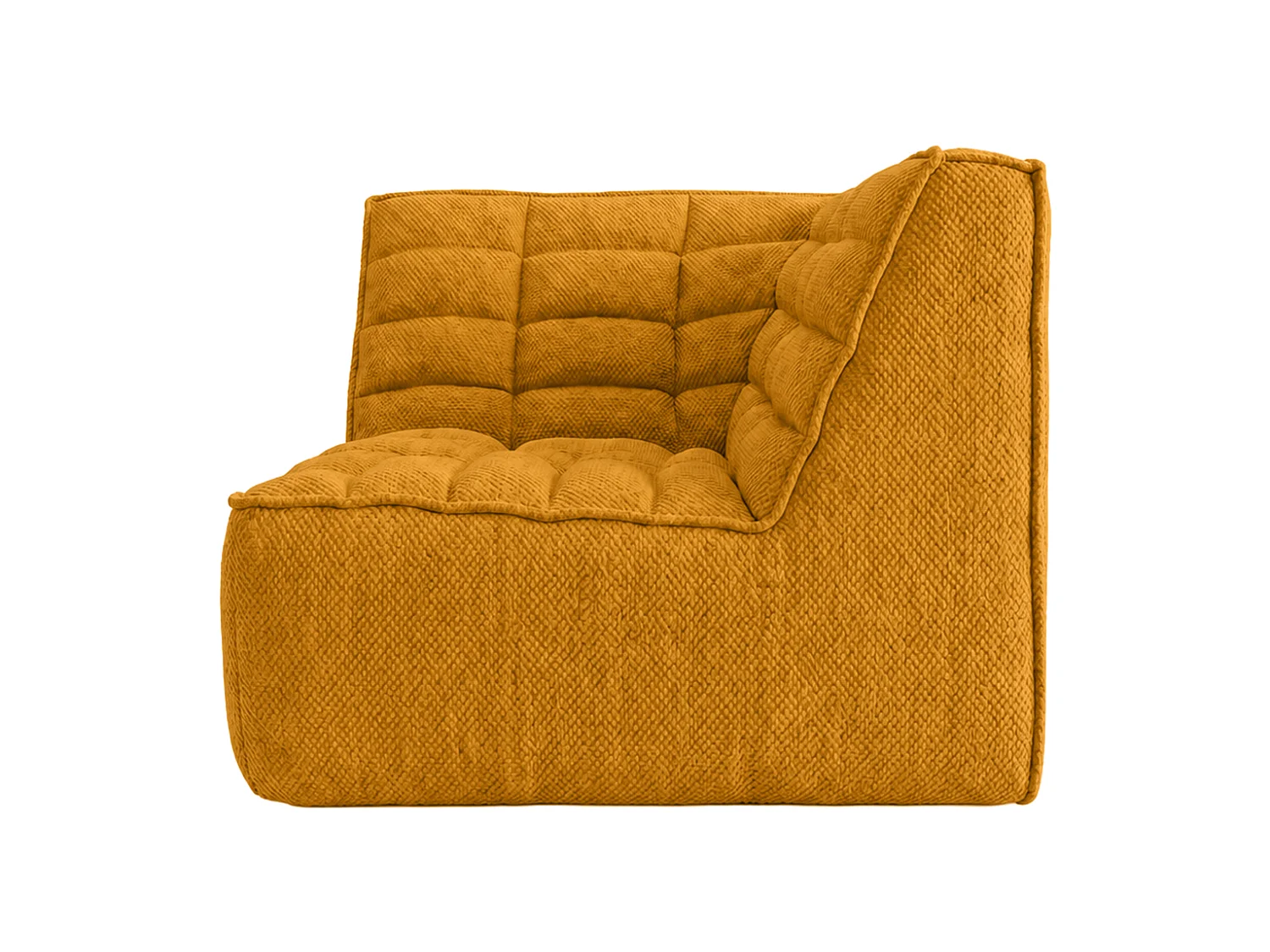 Module d’angle, module, tissu peluche Pop, moutarde, LAZY